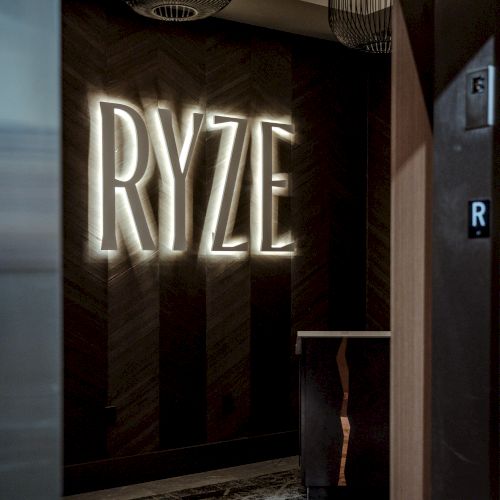 RYZE led entry sign